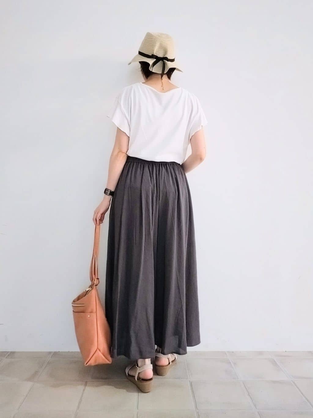 miomioさんの「SHOO･LA･RUE｜【S-LL/裏地ひんやり】エアリーで涼やか 大人のシアースカーチョ」を使ったコーディネート