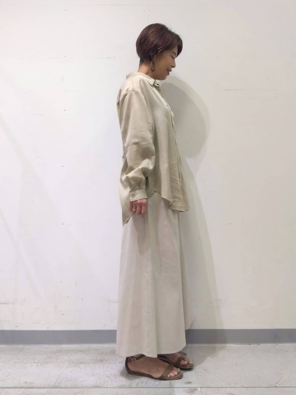 Kさんの「INDIVI｜【洗える／清涼感◎】ワイドフレアパンツ／スカーチョ」を使ったコーディネート