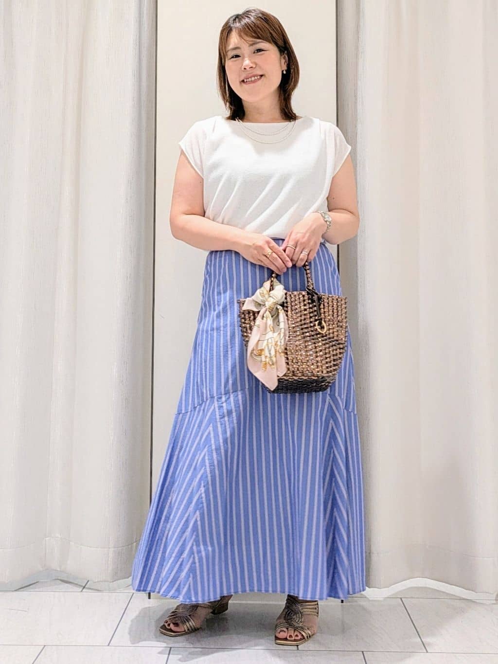 Onumaさんの「UNTITLED｜【ジャージ素材】インナードッキングシアーカットソー」を使ったコーディネート
