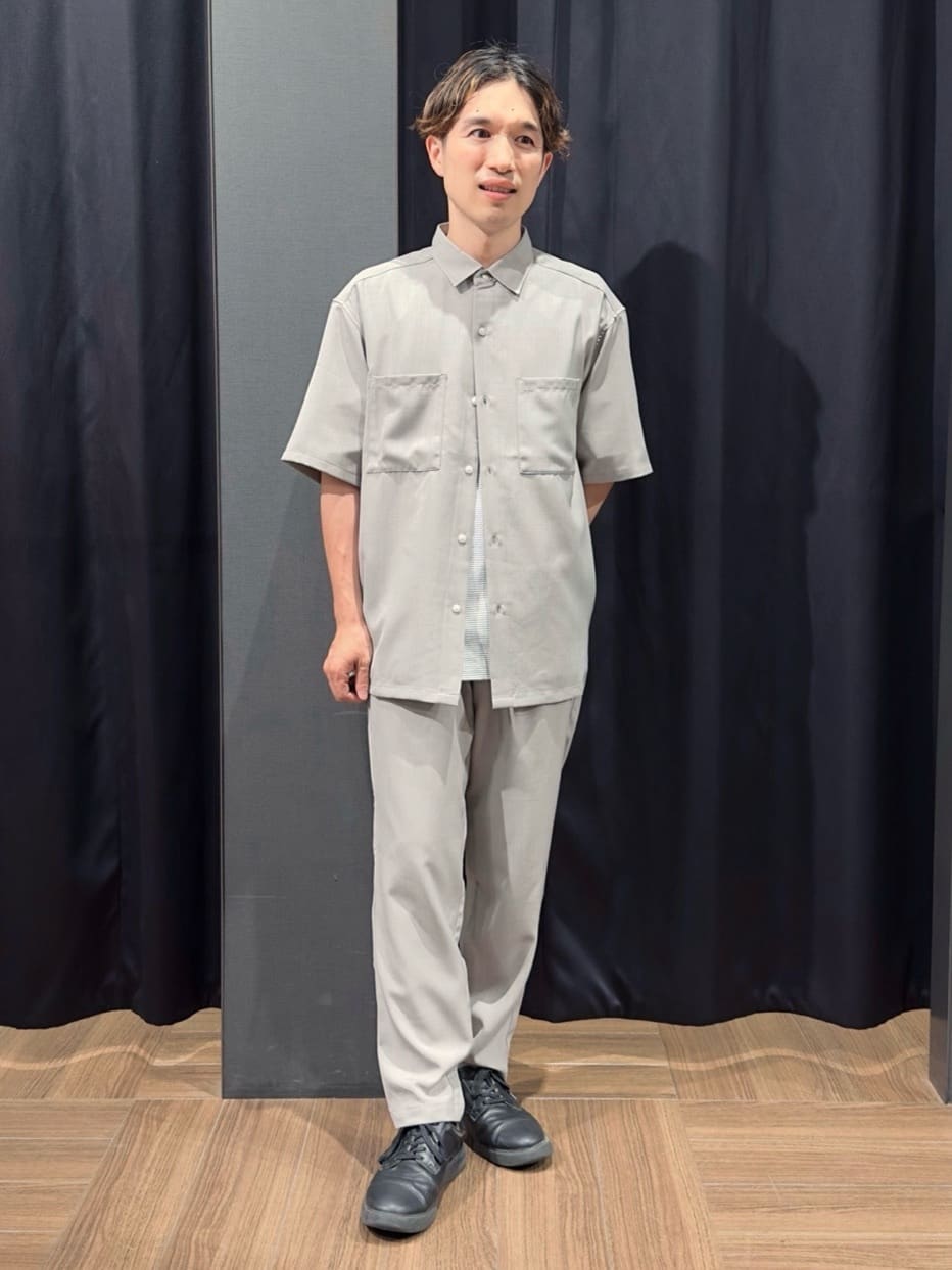 tomoyaさんの「THE SHOP TK｜パーフェクテックボーダー 半袖Tシャツ 吸水速乾／洗濯機OK」を使ったコーディネート