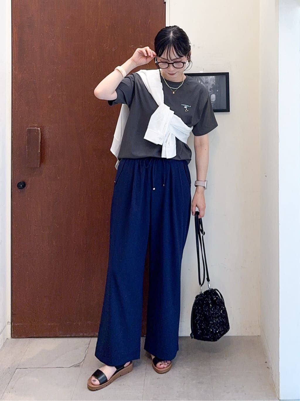 𝐇𝐢𝐫𝐨𝐦𝐢さんの「SHOO･LA･RUE｜【PEANUTS】ひんやりTシャツ」を使ったコーディネート
