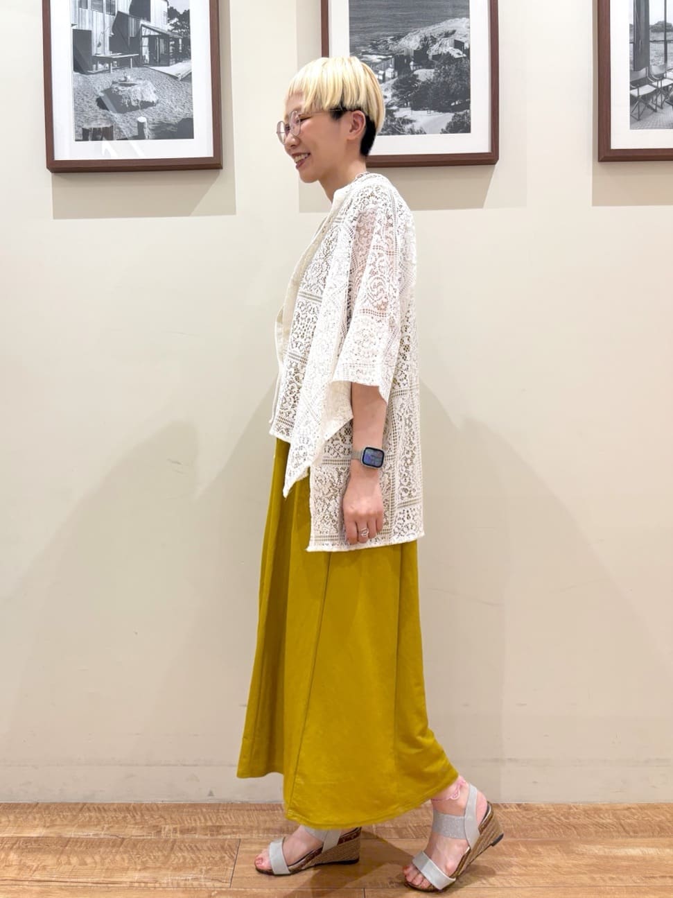 Ayumiさんの「SHOO･LA･RUE｜大人レトロスタイルに レースポンチョシャツ」を使ったコーディネート