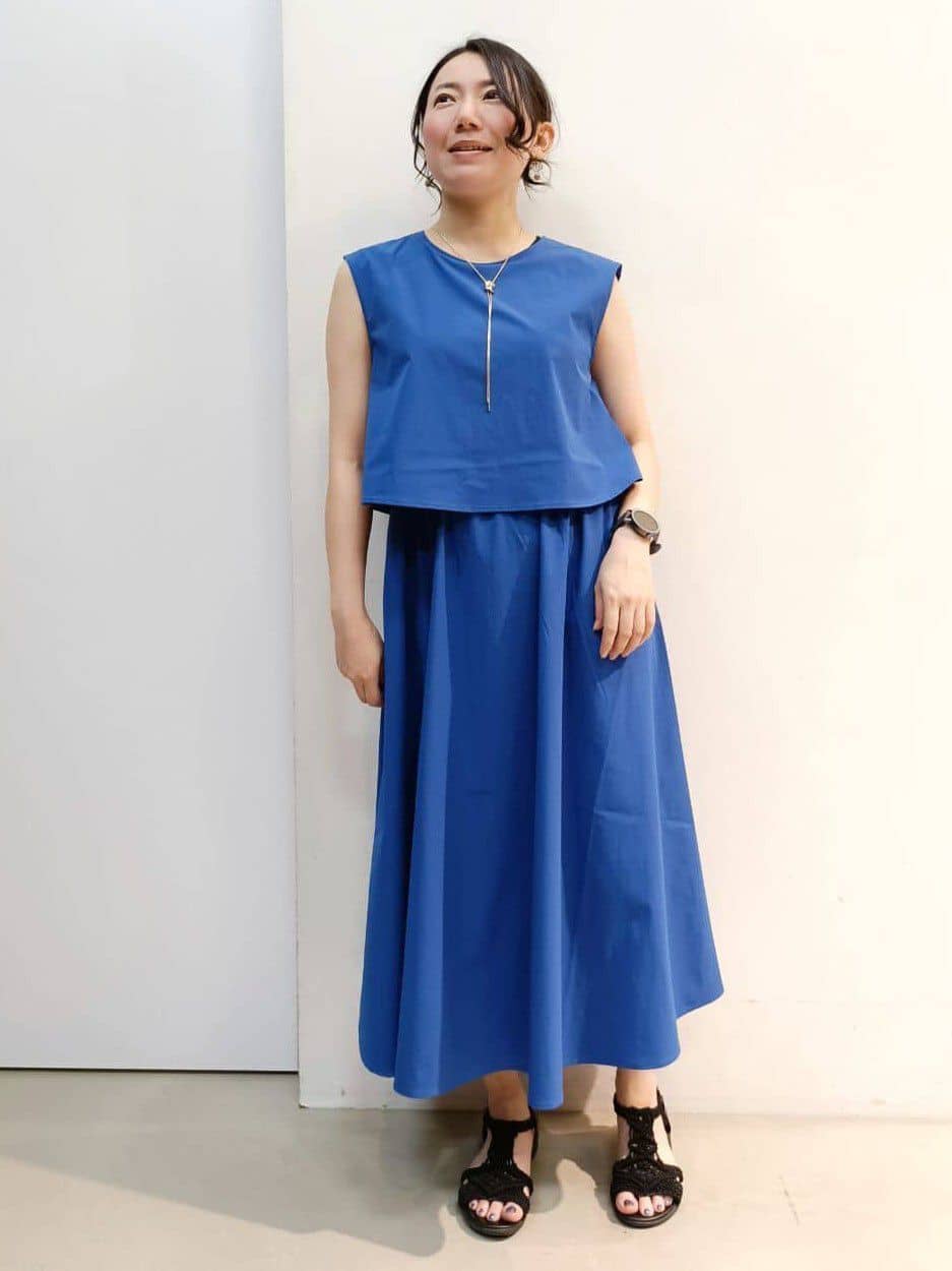 あんさんの「THE SHOP TK｜ドッキングワンピース【接触冷感/撥水/UVカット/洗濯機OK】」を使ったコーディネート