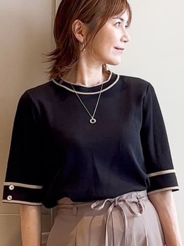 yamakoさんの「grove｜ロープベルトで差がつく 洗練リラックスパンツ」を使ったコーディネート