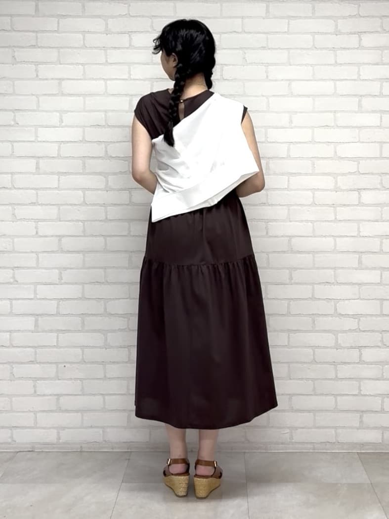 YUKAさんの「UNTITLED｜【ティアード/洗える】コットンロングワンピース」を使ったコーディネート