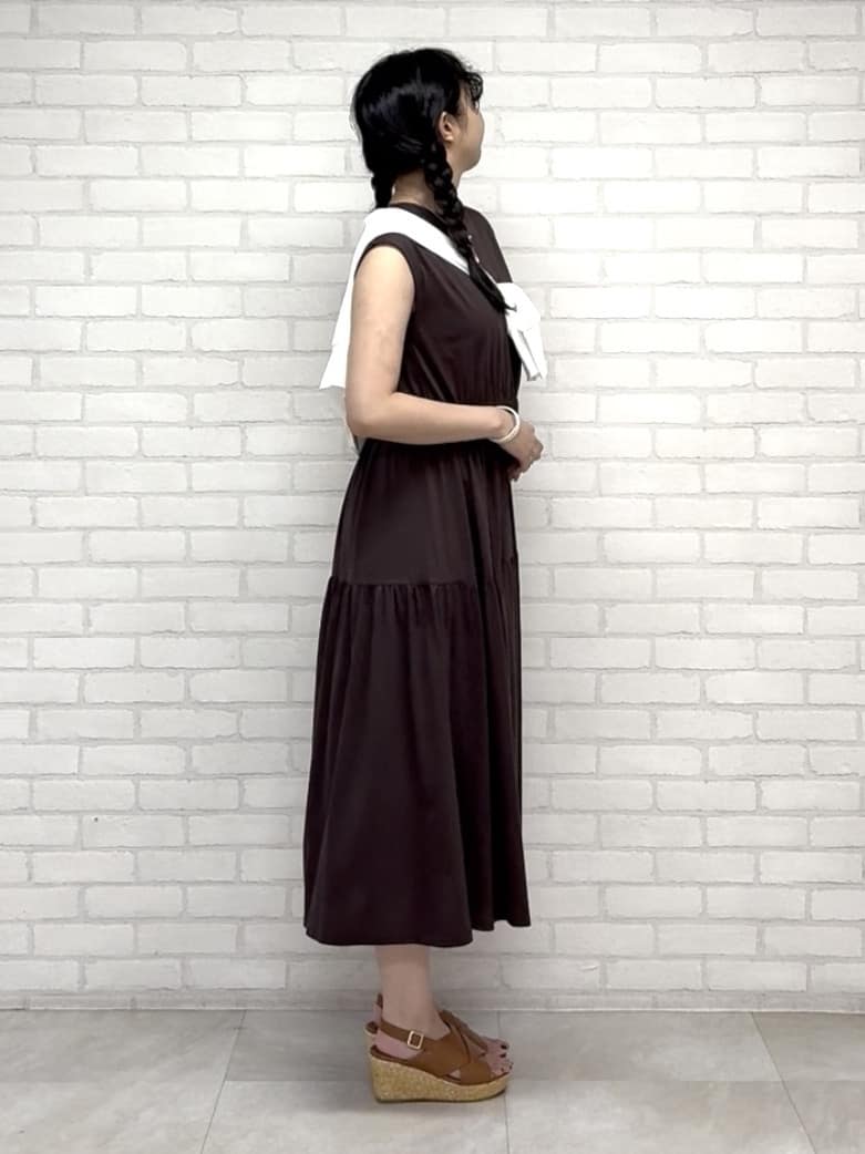 YUKAさんの「UNTITLED｜【ティアード/洗える】コットンロングワンピース」を使ったコーディネート