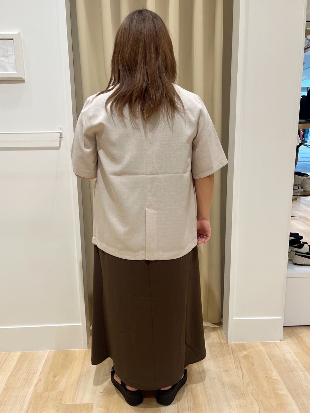 ゆうmamaさんの「grove｜軽やかに羽織れて、きちんと見え ハーフスリーブテーラードジャケット」を使ったコーディネート