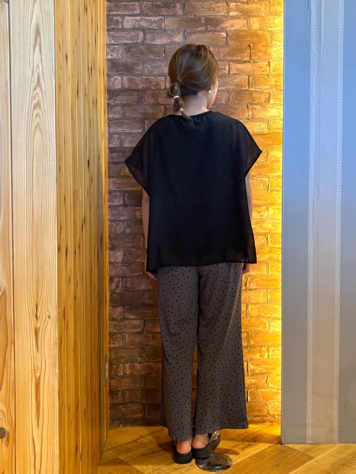 mieさんの「SHOO･LA･RUE｜【洗える/S-LL】上品なシアー感 レイヤード風トップス」を使ったコーディネート