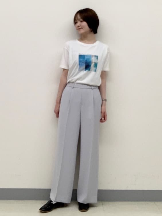 hikaruさんの「INDIVI｜【着る日傘／遮熱／UVケア】ワイドパンツ」を使ったコーディネート