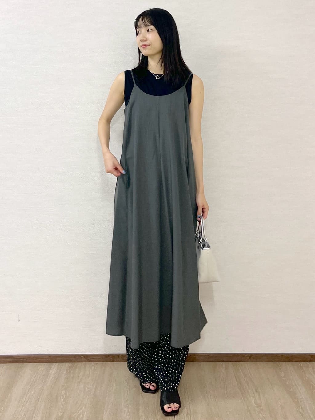 sachikoさんの「OPAQUE.CLIP｜幾何柄プリントイージーワイドパンツ／セットアップ対応【洗える】」を使ったコーディネート