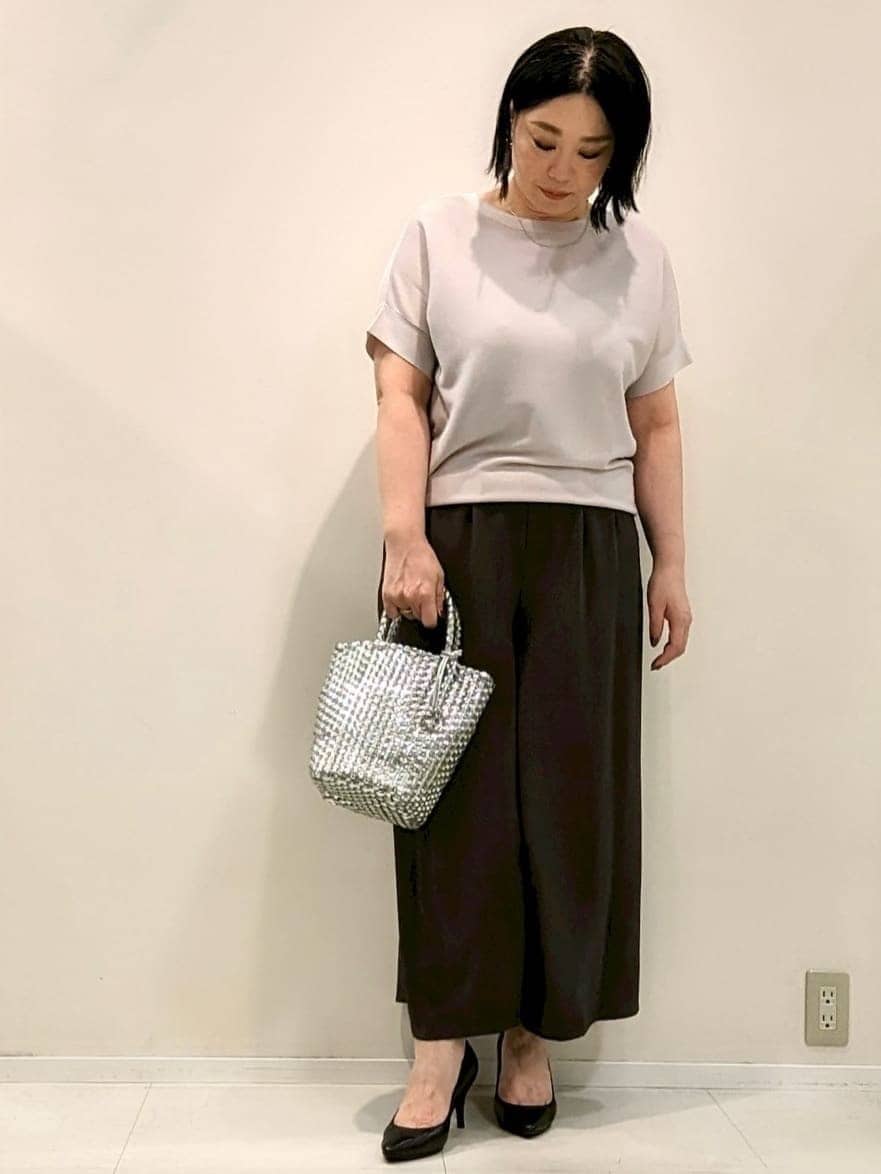 YUMIKOさんの「UNTITLED｜メタリックメッシュトート」を使ったコーディネート