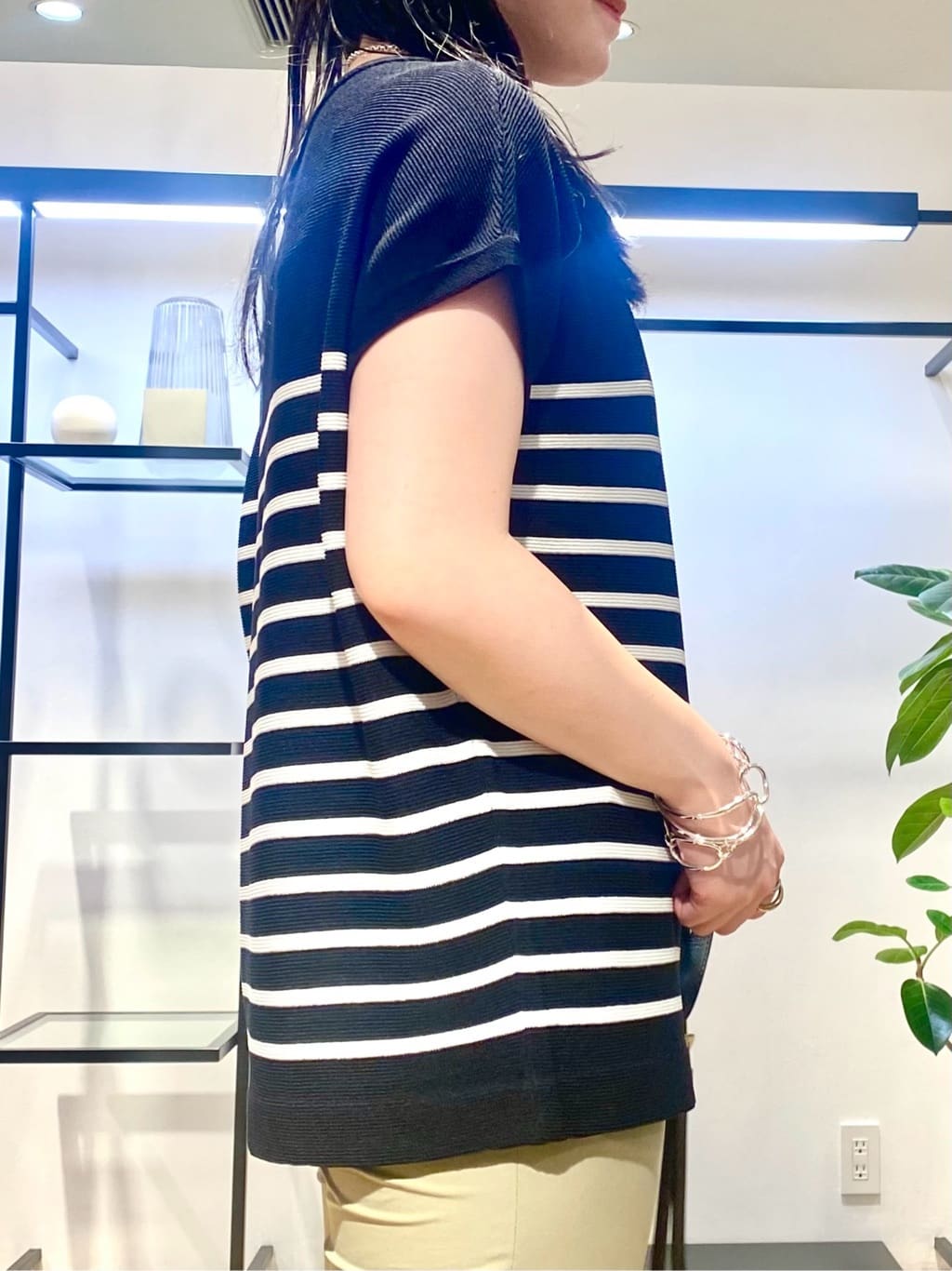 misakiさんの「INDIVI｜バイカラーショートネックレス」を使ったコーディネート