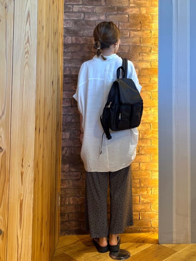 mieさんの「SHOO･LA･RUE｜【ひんやり】すっきりきれいに体型カバー コクーンシルエットワンピース」を使ったコーディネート