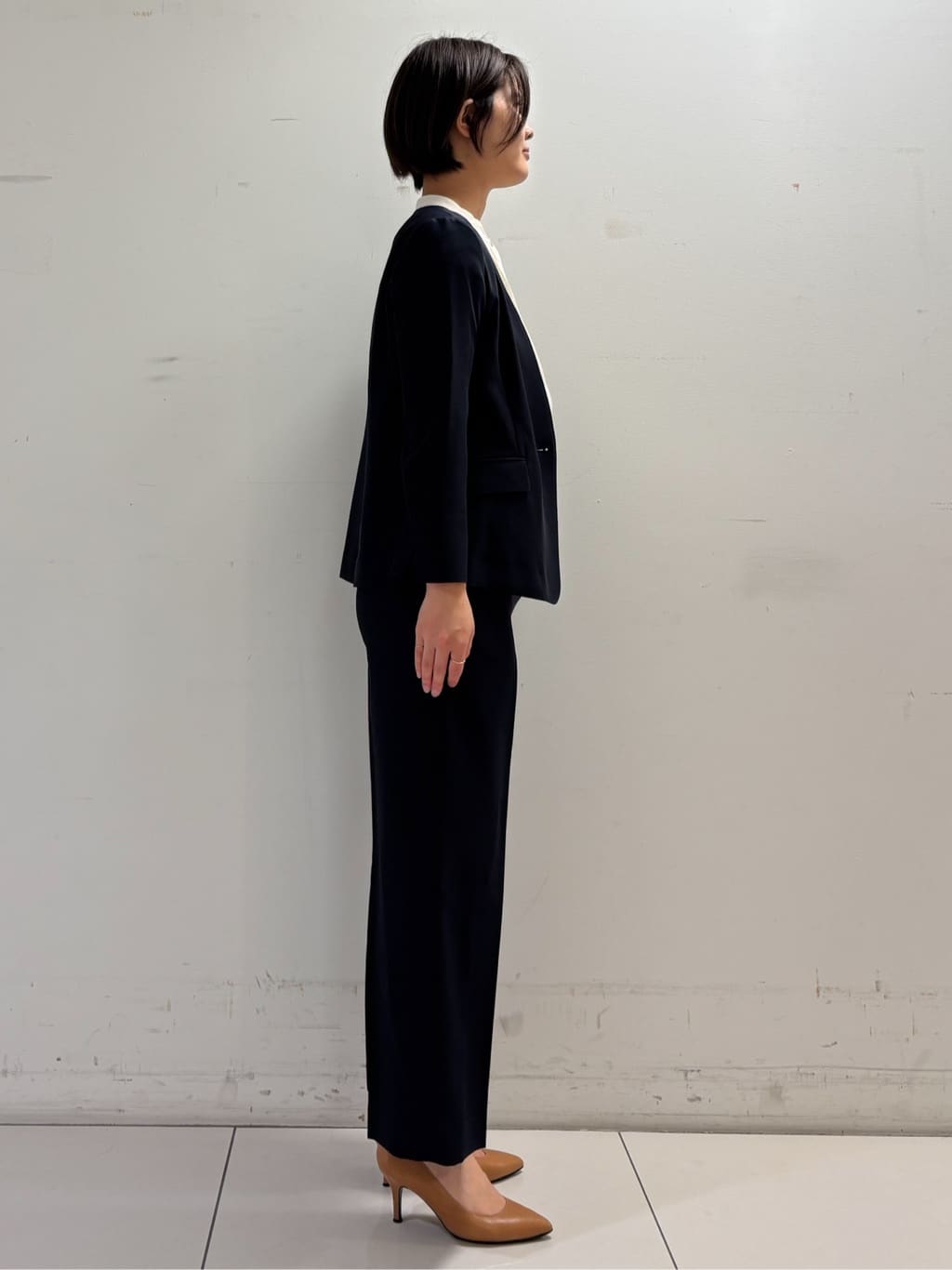 yasukoさんの「COUP DE CHANCE｜【手洗い可／日本製】センタープレス ストレートパンツ」を使ったコーディネート