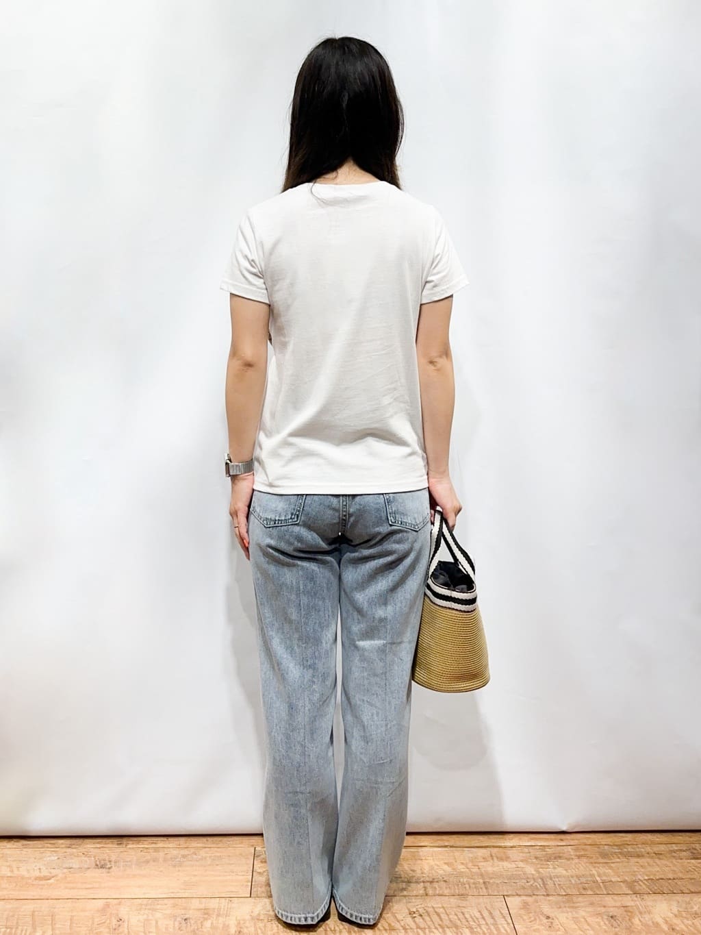 kanaさんの「index｜パール調アシメドッキングTシャツ【洗える／接触冷感】」を使ったコーディネート