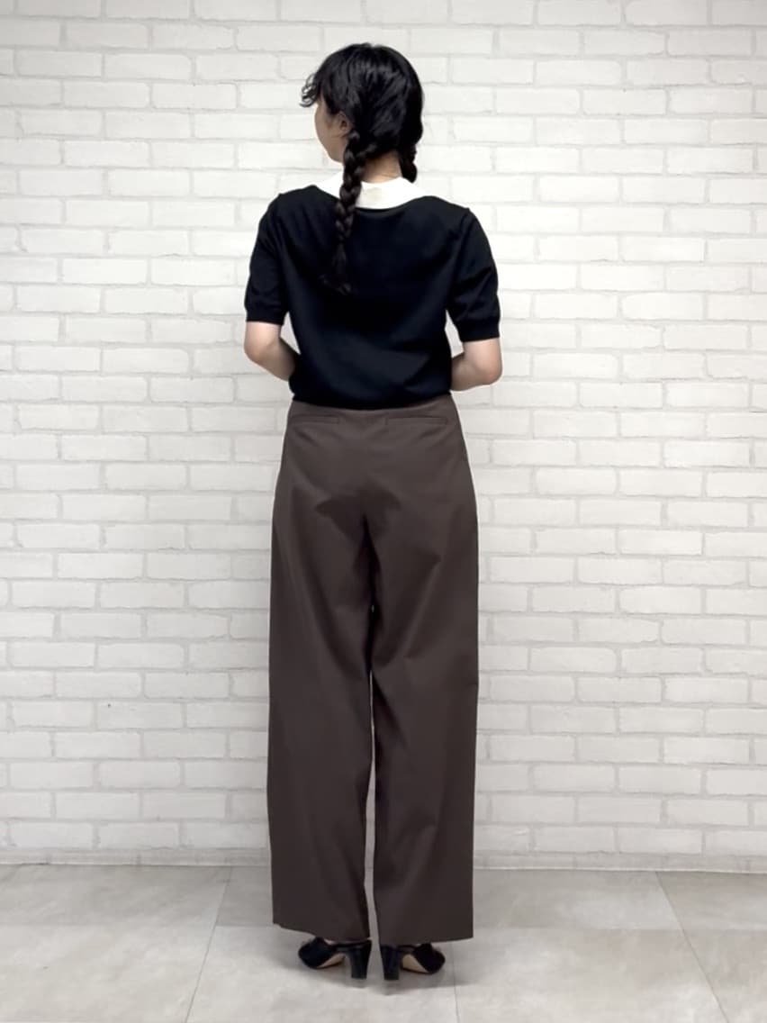 YUKAさんの「UNTITLED｜【トレンド/きれいめ】5分袖ポロニット」を使ったコーディネート
