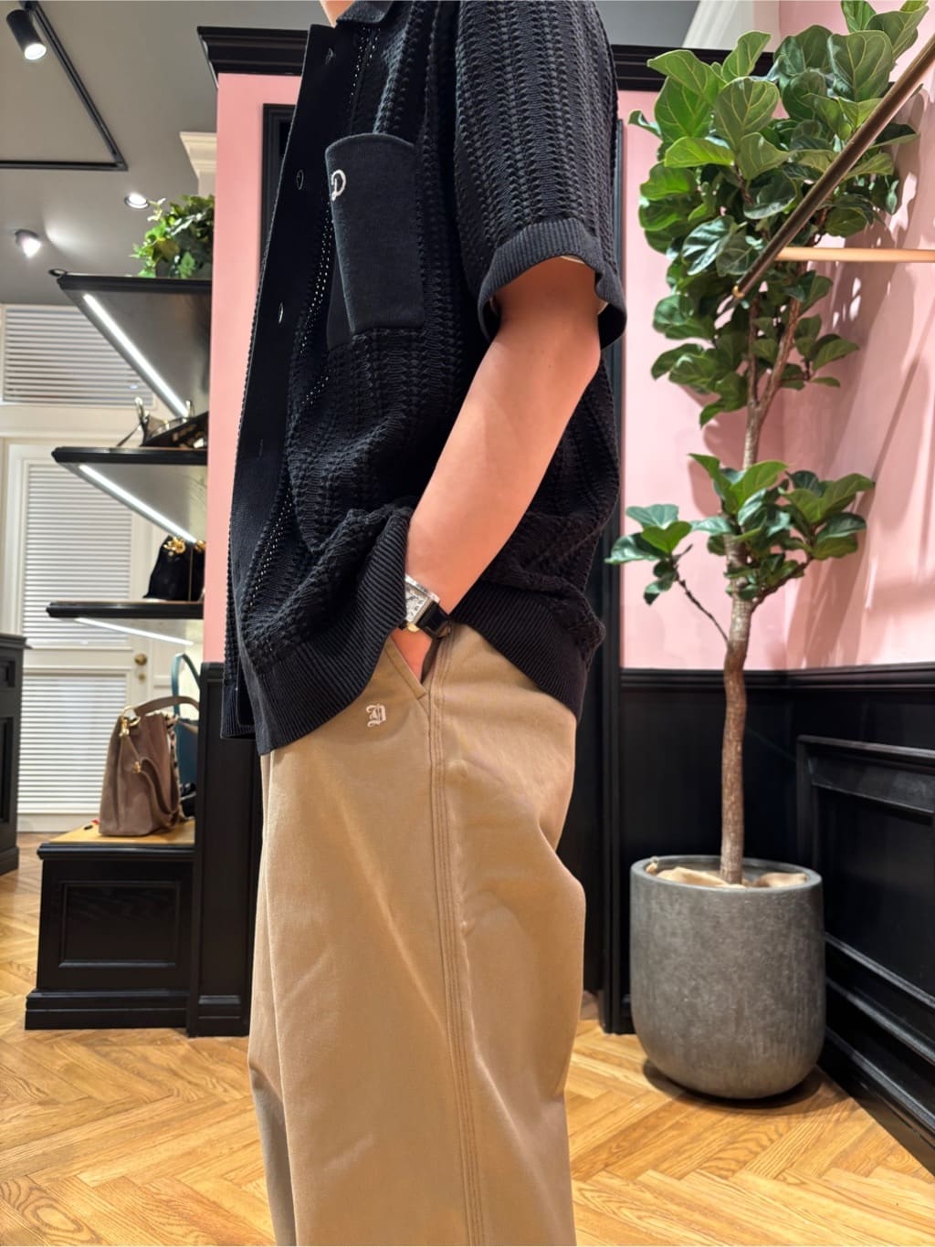 kaminaga さんの「DRESSTERIOR｜オーガニックコットン キューバニットシャツ」を使ったコーディネート