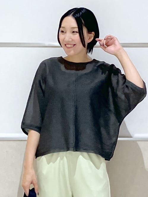 eriko さんの「Dessin｜【前後2WAY・洗える】シアーカーディガン」を使ったコーディネート