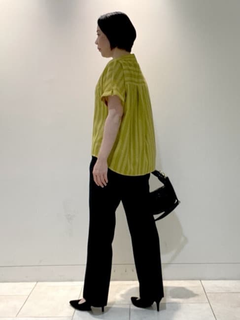 フミさんの「Reflect｜【洗える】ドビーストライプブラウス」を使ったコーディネート