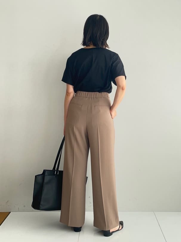 murayamaさんの「INDIVI｜【着心地◎！】タックワイドパンツ」を使ったコーディネート