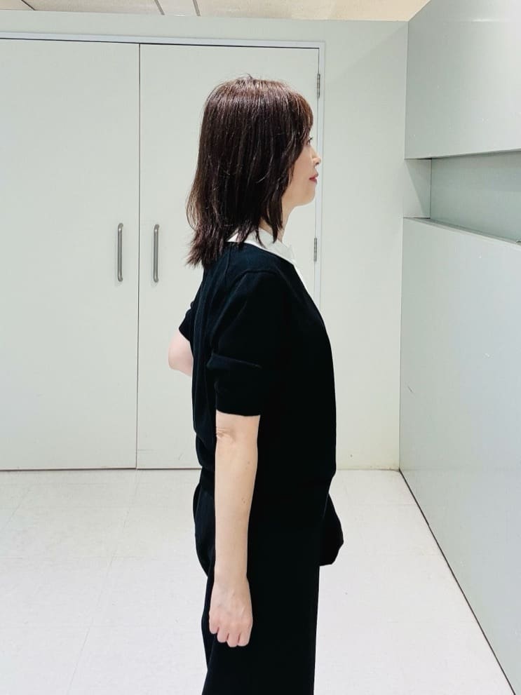 makiさんの「UNTITLED｜【トレンド/きれいめ】5分袖ポロニット」を使ったコーディネート
