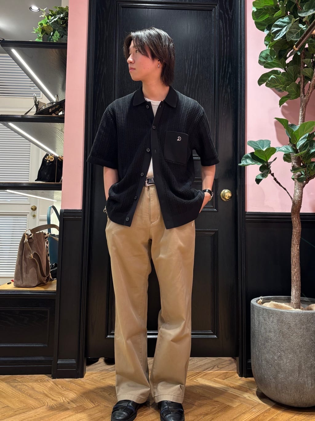 kaminaga さんの「DRESSTERIOR｜オーガニックコットン キューバニットシャツ」を使ったコーディネート