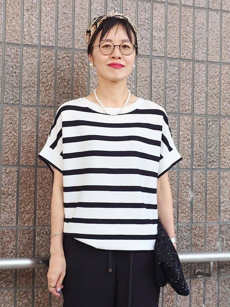 MUTSUKOさんの「UNTITLED｜【吸水速乾/ウエストゴム】バックサテン ジョグパンツ」を使ったコーディネート
