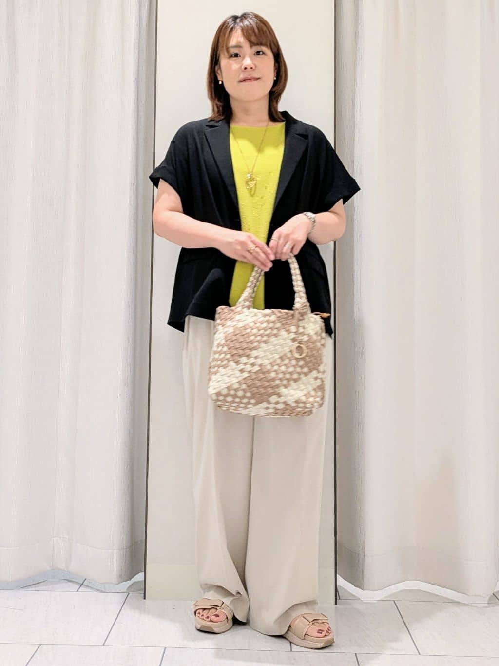 Onumaさんの「UNTITLED｜【ジャージ素材】インナードッキングシアーカットソー」を使ったコーディネート