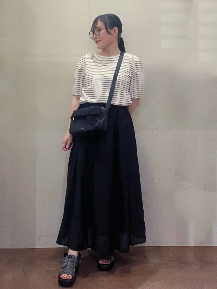 Hitomiさんの「index｜《7色展開／XS-LLサイズ》多機能タックスリーブトップス【汗ジミ防止／吸水速乾／接触冷感／UVケア」を使ったコーディネート