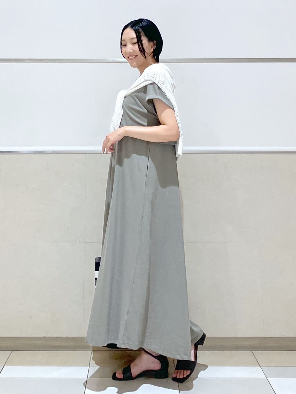 eriko さんの「Dessin｜【マシンウォッシャブル・A4収納可】ランダムボーダーニットBAG」を使ったコーディネート