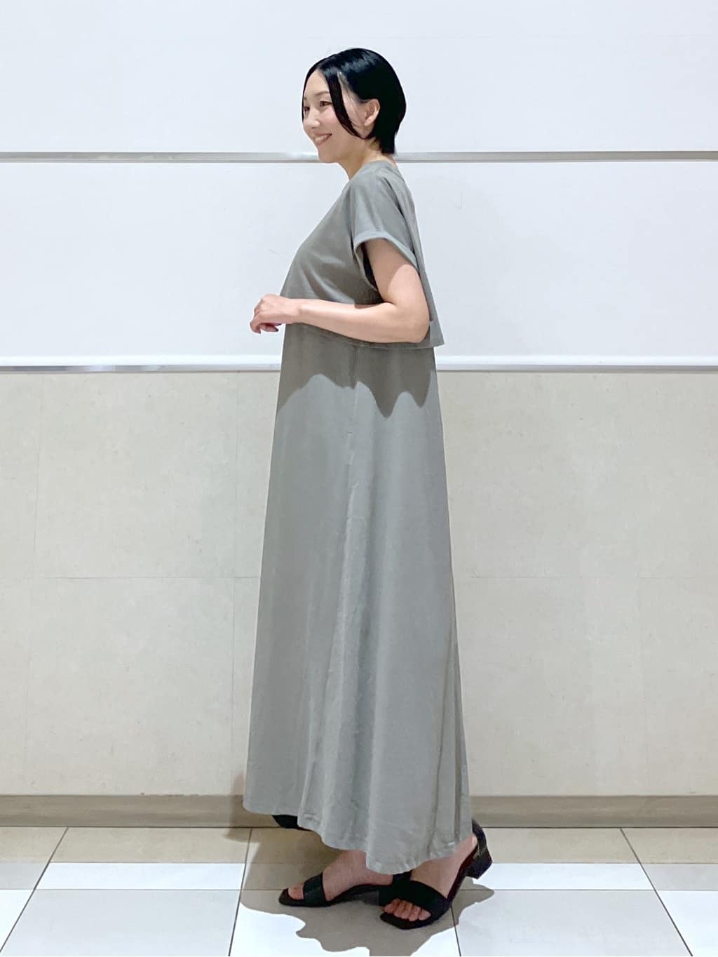 eriko さんの「Dessin｜【マシンウォッシャブル・A4収納可】ランダムボーダーニットBAG」を使ったコーディネート
