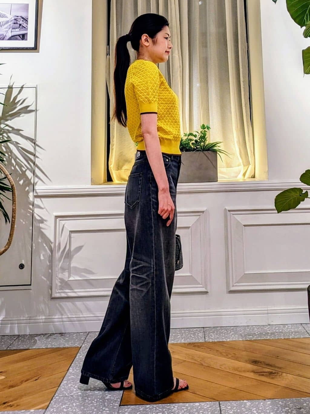 CHISAさんの「DRESSTERIOR｜ヴィンテージ加工ワイドデニムパンツ」を使ったコーディネート