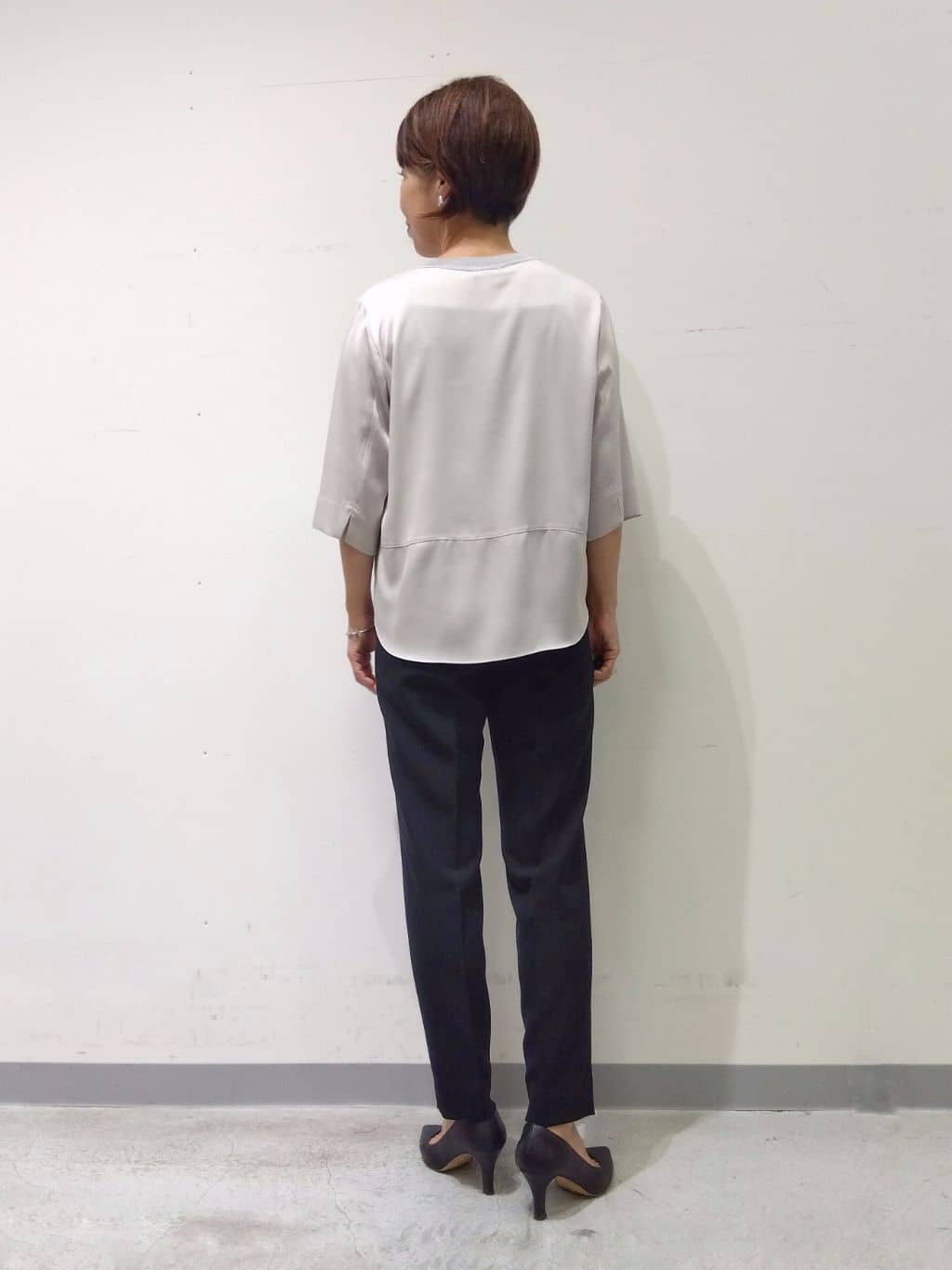 Kさんの「INDIVI｜【定番スーツ／UVケア／洗える】ウール調テーラードジャケット」を使ったコーディネート