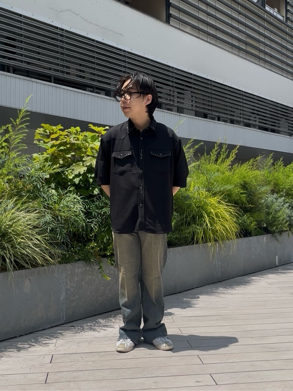 taigaさんの「tk.TAKEO KIKUCHI｜ウェスタンスタッズシャツ」を使ったコーディネート