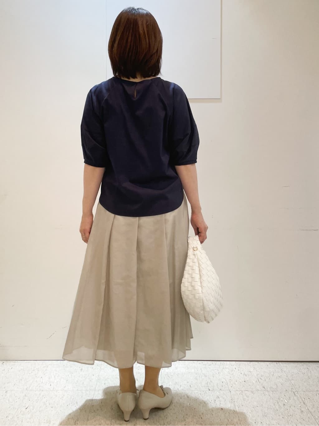 めいさんの「Reflect｜【マシンウォッシュ可／セットアップ可】シアーボックスタックプリーツスカート」を使ったコーディネート