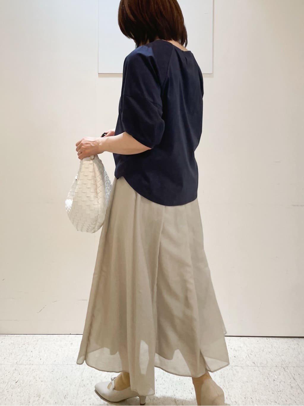 めいさんの「Reflect｜【マシンウォッシュ可／セットアップ可】シアーボックスタックプリーツスカート」を使ったコーディネート