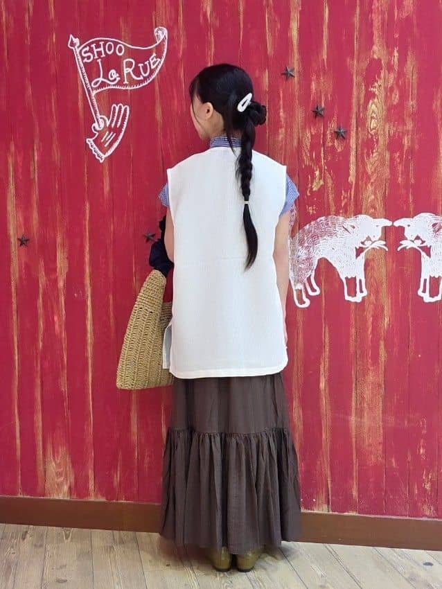 remiiiさんの「SHOO･LA･RUE｜【S-LL】夏のレイヤードコーデに さらりと着られるメッシュジレ」を使ったコーディネート