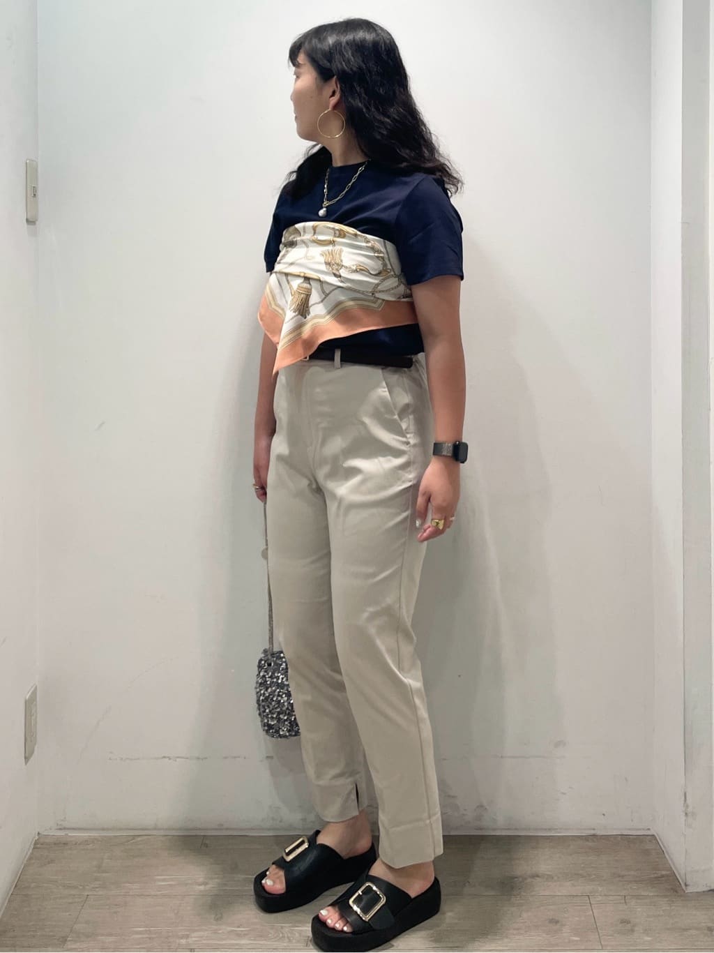 sumicaさんの「OPAQUE.CLIP｜《5色展開》ベーシックTシャツ【洗濯機洗い可／UV／接触冷感】」を使ったコーディネート