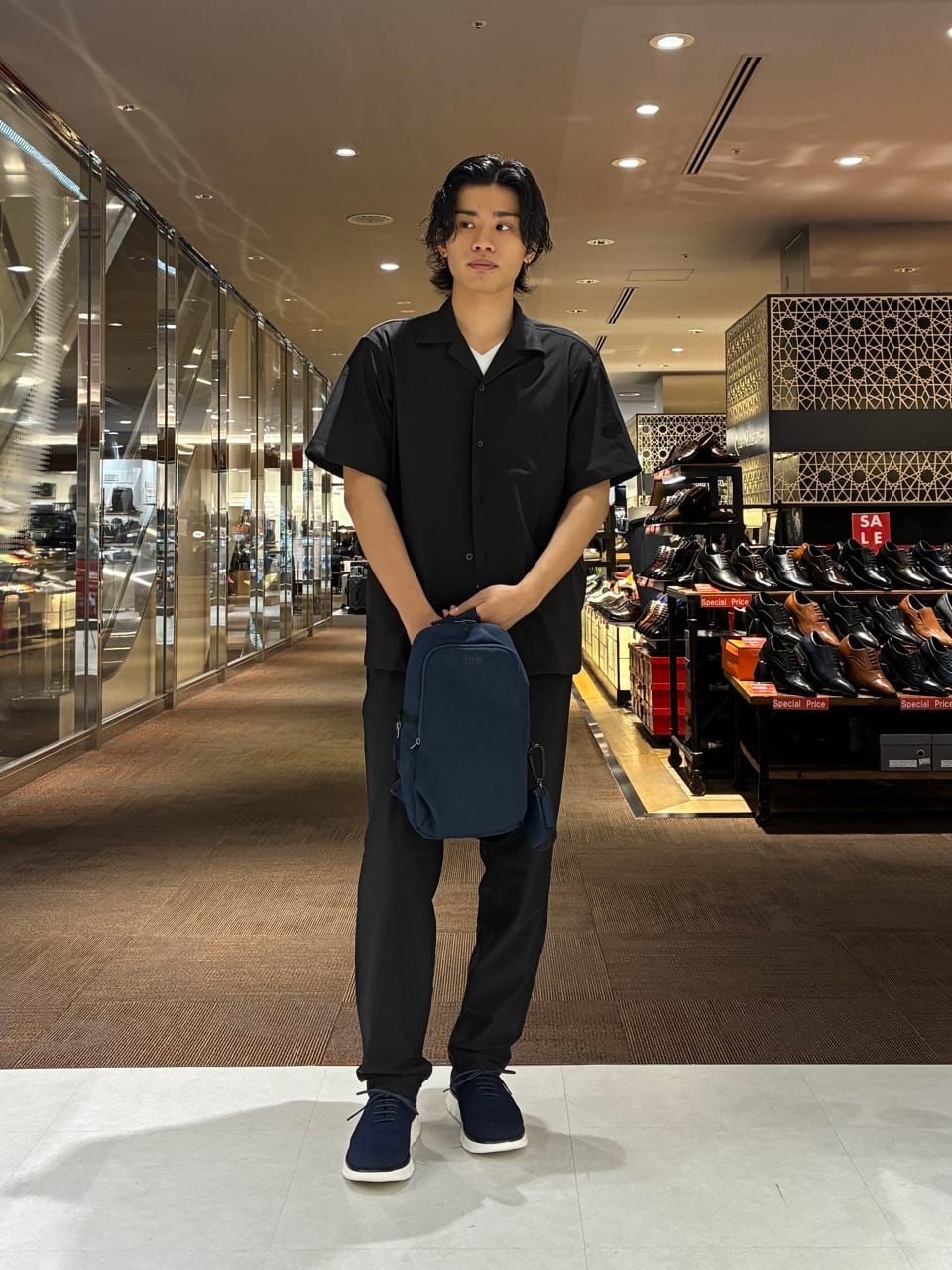 Renさんの「TAKEO KIKUCHI｜【COOL CITY WEAR】エアートール オープンカラーシャツ /接触冷感・通気性」を使ったコーディネート