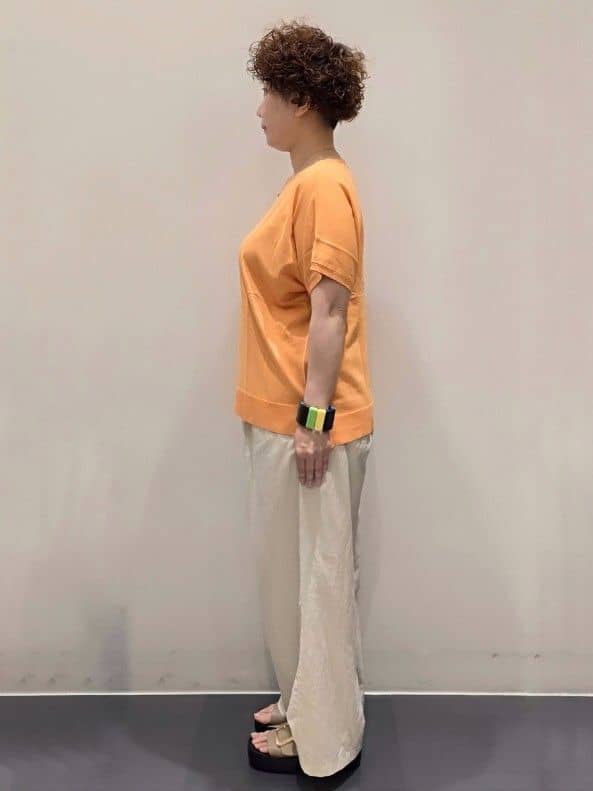 ゆきをさんの「OPAQUE.CLIP｜《6色展開／S-LLサイズ》ドルマンスリーブニット【UV／接触冷感／洗濯機洗い可／抗ピル】」を使ったコーディネート