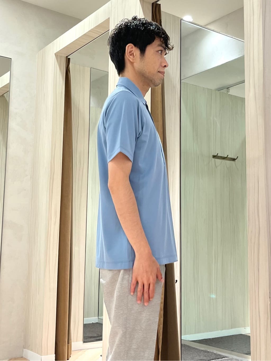 URAさんの「TAKEO KIKUCHI｜【抗菌防臭】COOL DOTS（R）ドビープリント パンツ」を使ったコーディネート