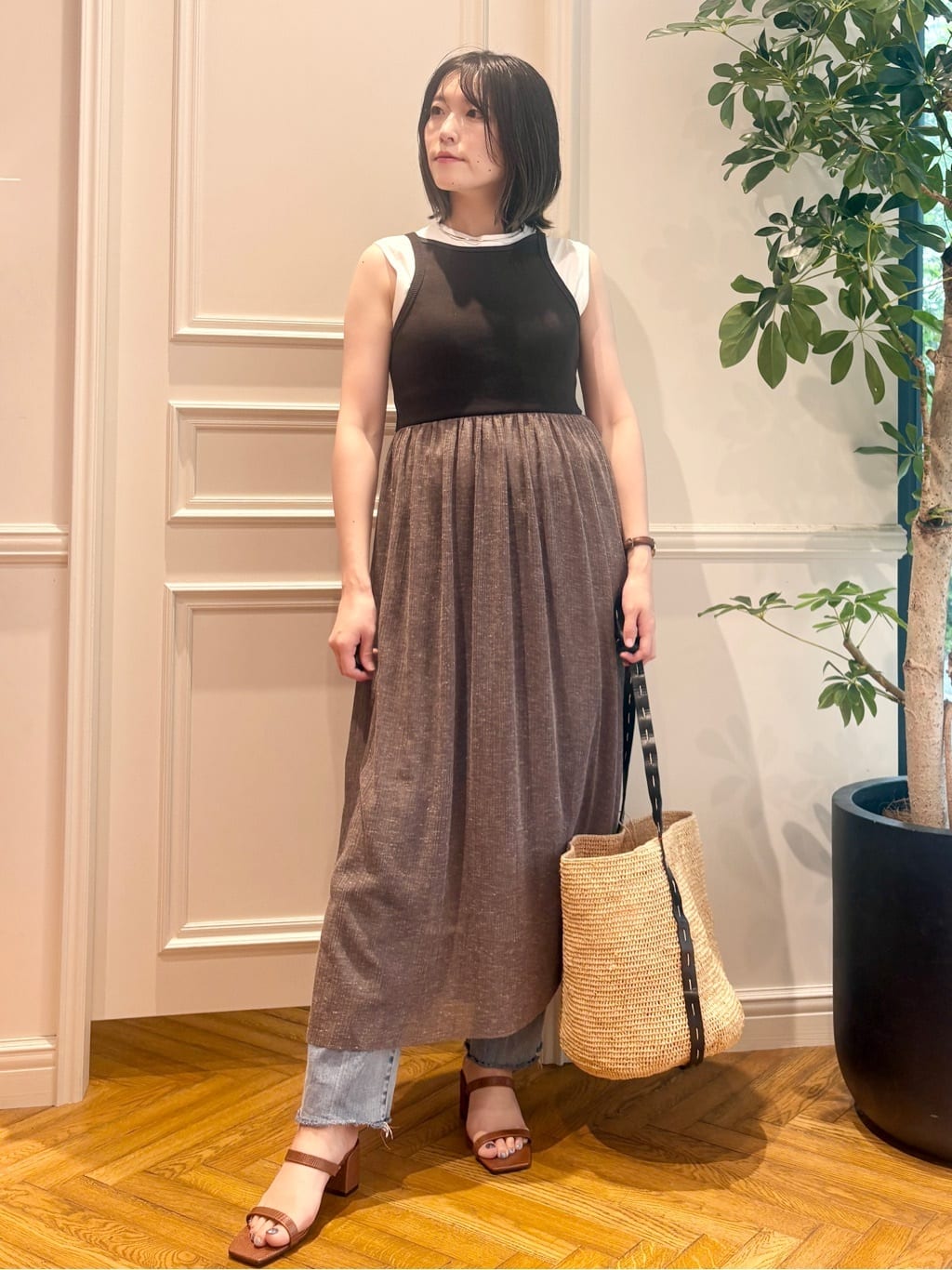 nakaoさんの「DRESSTERIOR｜Carouselambra（ケラウズランブラ）【別注】BOAT TANK TOP DRESS」を使ったコーディネート