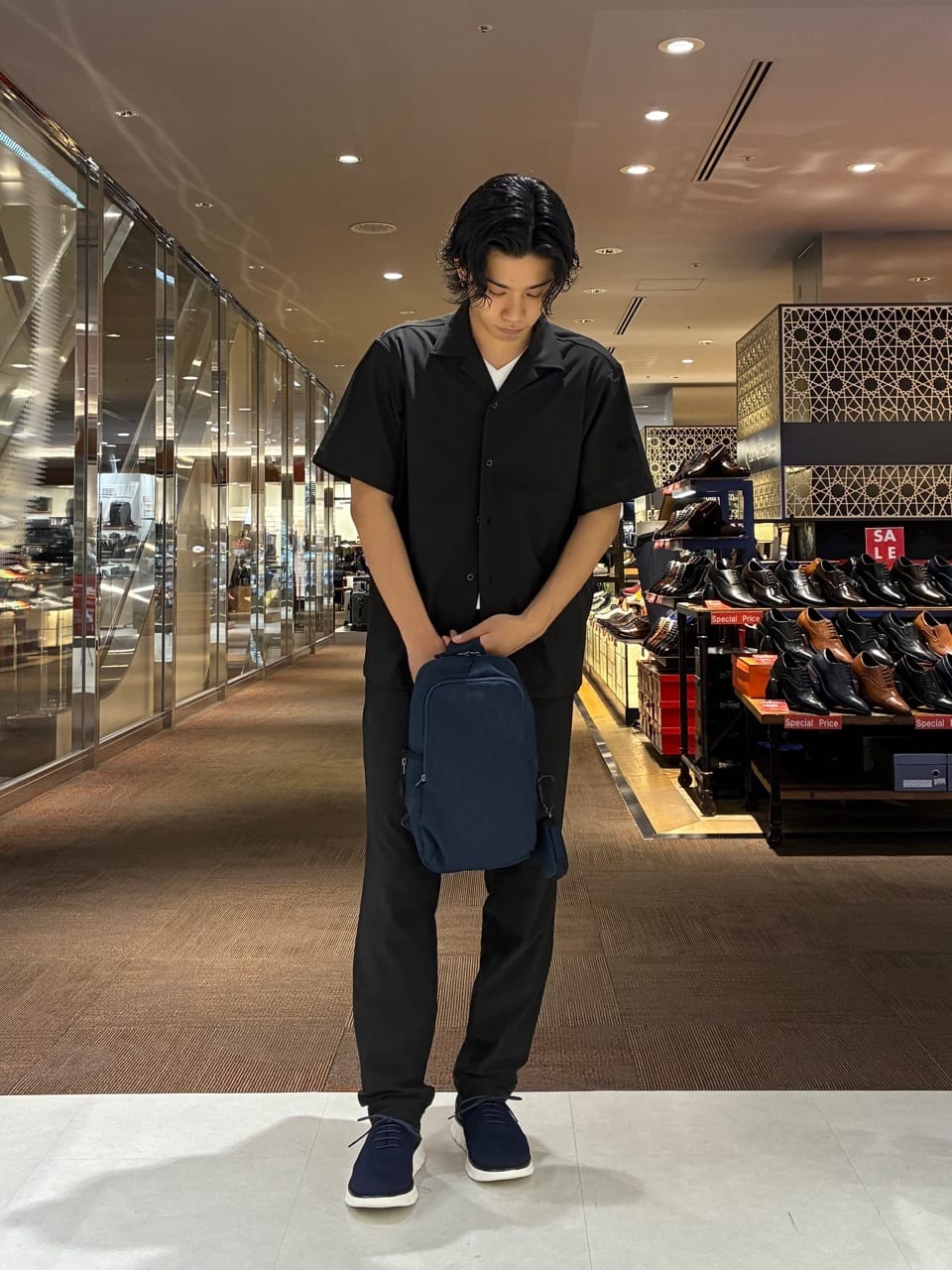 Renさんの「TAKEO KIKUCHI｜【COOL CITY WEAR】エアートール オープンカラーシャツ /接触冷感・通気性」を使ったコーディネート
