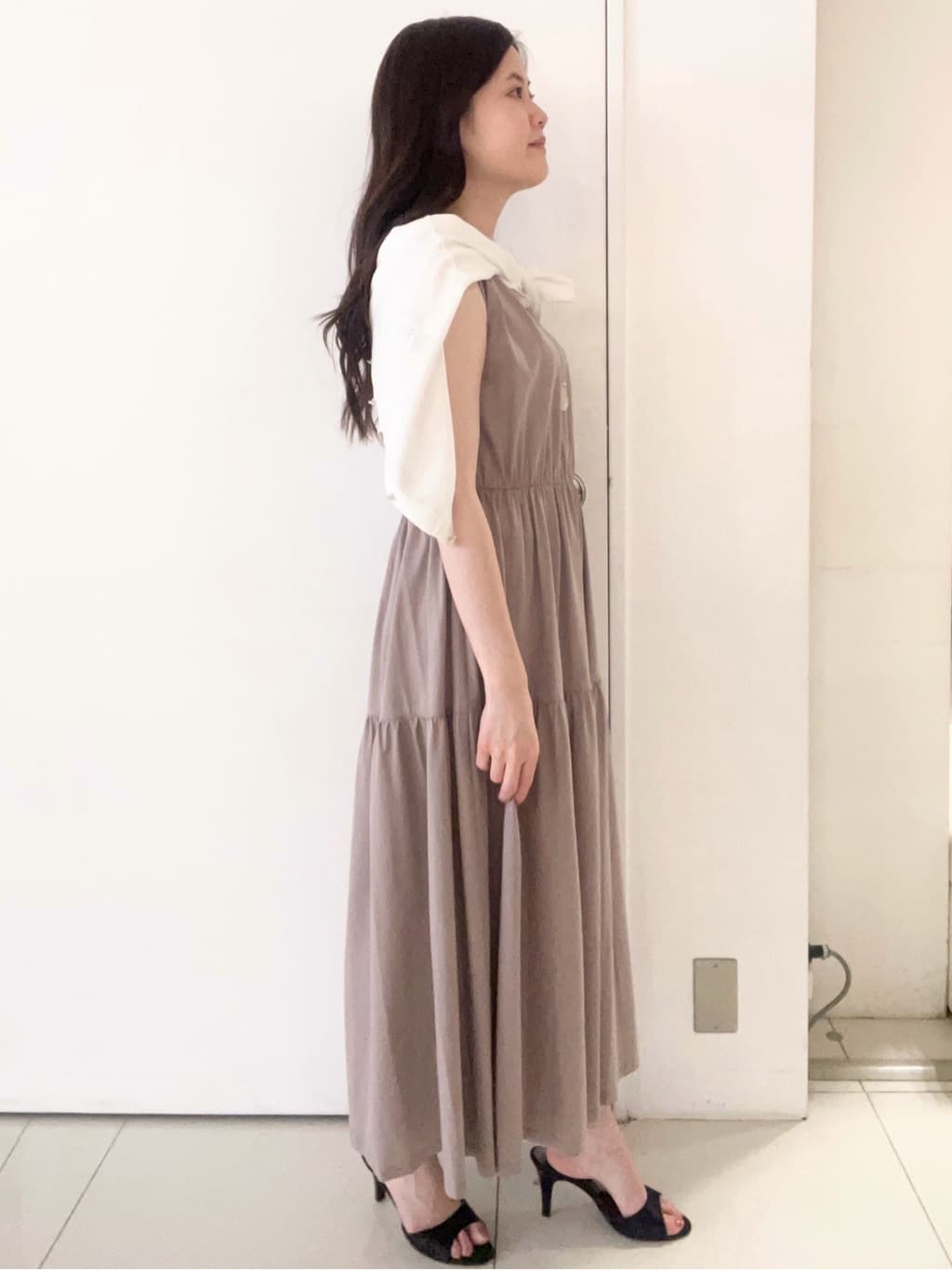 moeさんの「UNTITLED｜【ティアード/洗える】コットンロングワンピース」を使ったコーディネート