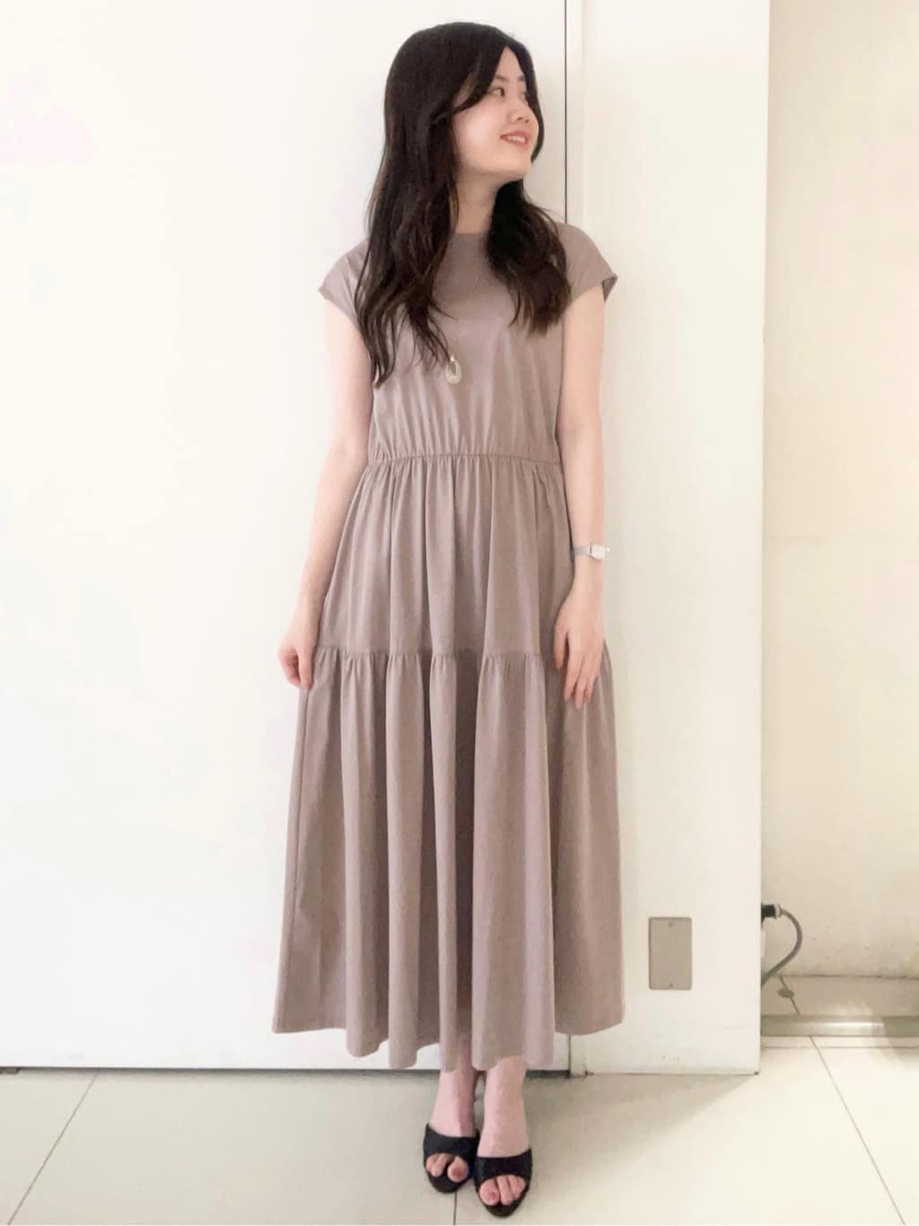 moeさんの「UNTITLED｜【ティアード/洗える】コットンロングワンピース」を使ったコーディネート