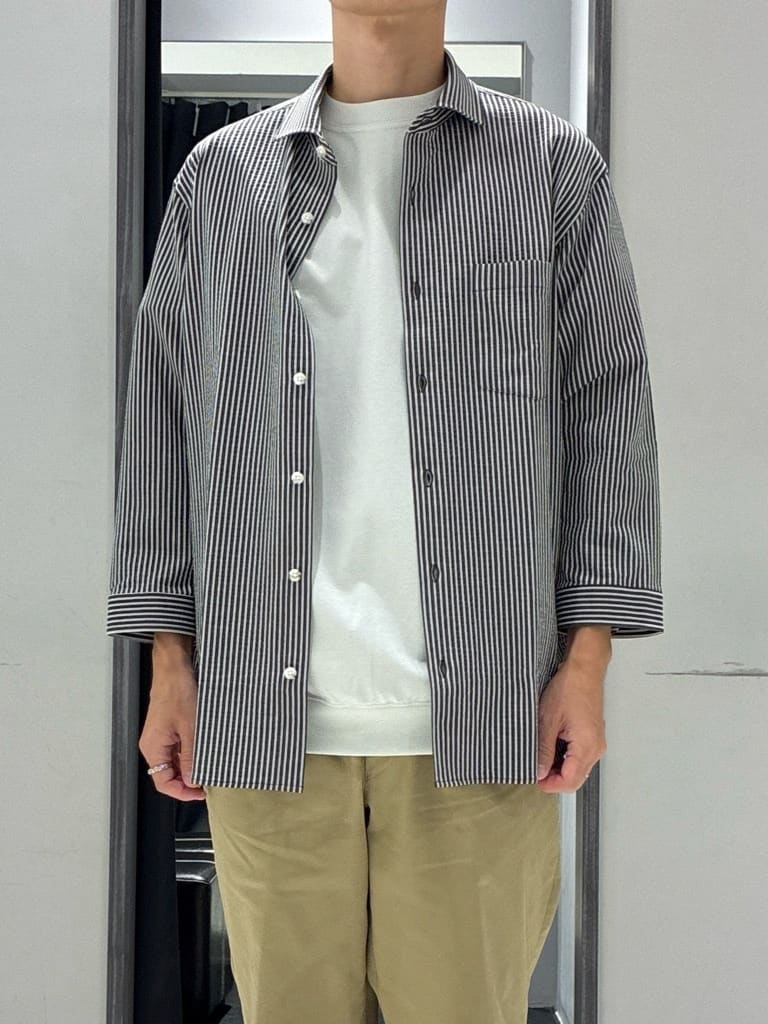 わいずみさんの「TAKEO KIKUCHI｜【抗菌防臭／5サイズ展開】ハイゲージポンチ Tシャツ」を使ったコーディネート
