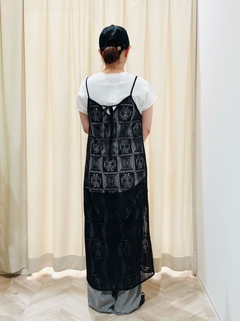 ちはるさんの「SHOO･LA･RUE｜【S-LL/汗ジミ軽減/ひんやり/UV】インせず着られる フレンチスリーブTシャツ」を使ったコーディネート