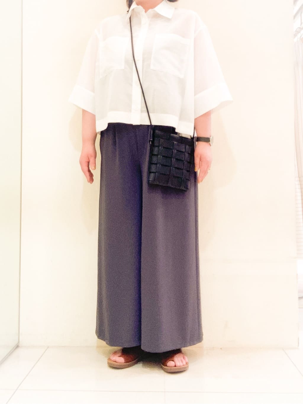 takedaさんの「UNTITLED｜【前開き/洗える】ショート丈シアーシャツ」を使ったコーディネート