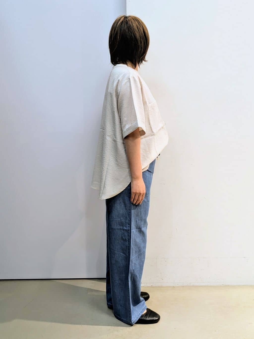 kotoさんの「THE SHOP TK｜ダブルポケット5分袖シャツ/体型カバー／洗濯機OK」を使ったコーディネート