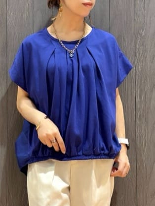 meiさんの「SHOO･LA･RUE｜【S-LL】インせず着られる 異素材使い デザイントップス」を使ったコーディネート